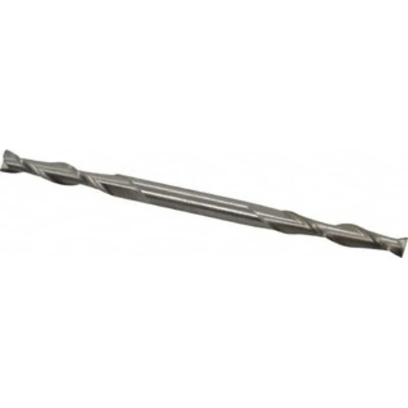 Value Collection 3/16, 1 LOC, 3/16 Shank Diam, 3-3/8 OAL, 2 Flute, Cobalt Square End Mill Double End, Uncoated, Spira...